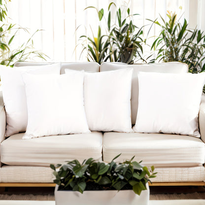 Square Pillow Inserts – Hypoallergenic New Fiber Fill, White Cushion Inserts for Sofa, Bed & Patio, 14–20 Inch, 1/2/4 Pack, Ideal for Bedroom, Living Room, Office & Outdoor Decor