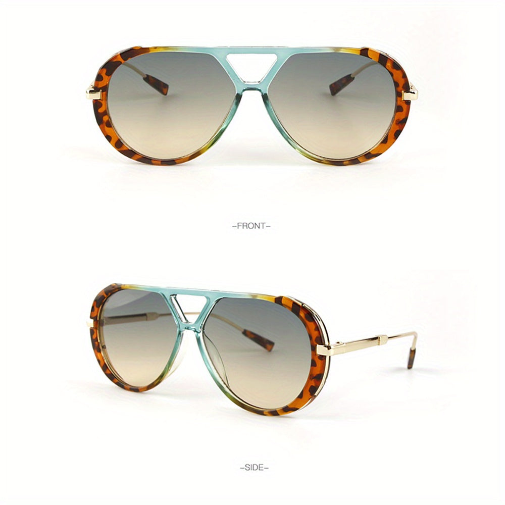 Round Double Bridge Colorful Sunglasses for Women – Retro Circle Frame UV Protection Shades, Trendy Summer Festival Eyewear & Birthday Gift for Her