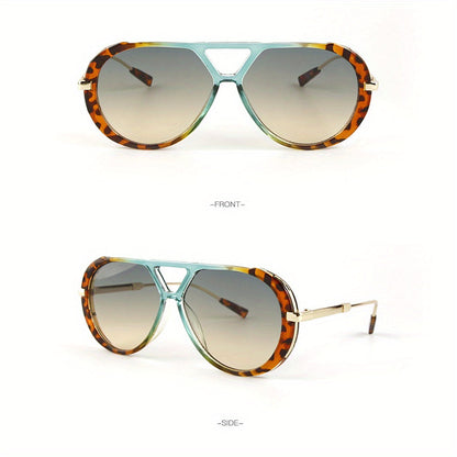 Round Double Bridge Colorful Sunglasses for Women – Retro Circle Frame UV Protection Shades, Trendy Summer Festival Eyewear & Birthday Gift for Her