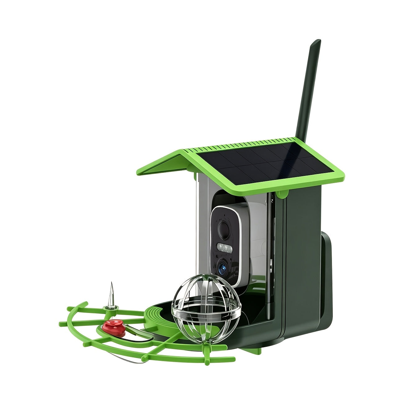 AI Smart Bird Feeder with Camera Solar Powered – 4MP 2K HD, Bird Species Identification, Motion Detection, Squirrel-Proof, IP66 Weatherproof, App Remote Monitoring, Gift for Bird Lovers