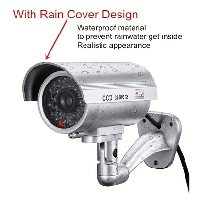 Dummy Security Camera Fake CCTV Surveillance System – Realistic Simulated LED Lights, Adjustable Mount & Warning Stickers, Indoor & Outdoor Home Security Decoy Camera – 2 or 4 Pack