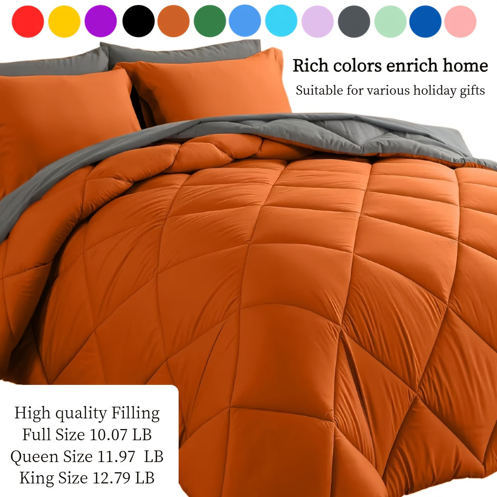 7 Piece Comforter Set Queen King Size – Soft Microfiber Pinch Pleated Bed in a Bag with Comforter, Fitted Sheet, Flat Sheet & 4 Pillowcases, All-Season Bedding Set for Home & Dorm