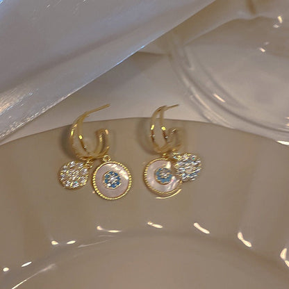 Vintage Bohemian Drop Earrings for Women - 18K Gold Plated Cubic Zirconia Dangle Earrings with 925 Sterling Silver Hooks, Elegant Boho Everyday Fashion Jewelry, Perfect Gift for Her