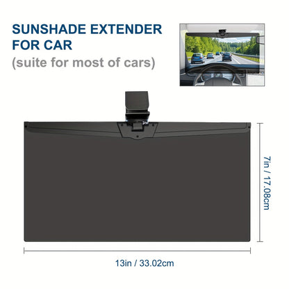 Car Sun Visor Extender UV400 Polarized Anti-Glare Shield Adjustable Clip-On Sun Blocker Universal Fit for Safe Comfortable Driving Day and Night