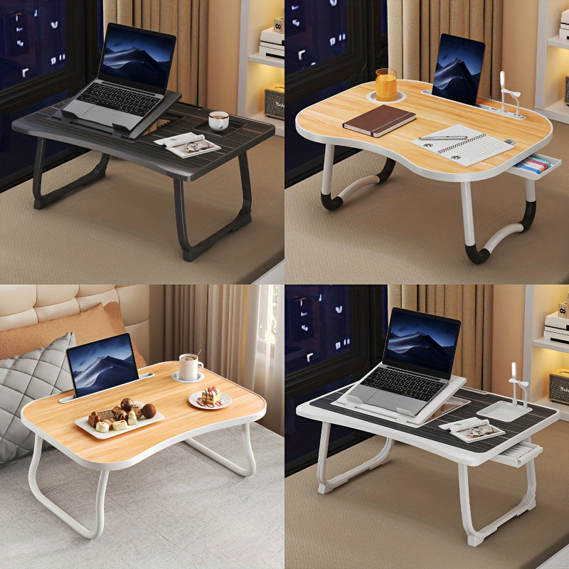 Foldable Laptop Bed Tray Table Portable Lap Desk Stand for Eating Reading Writing on Bed Sofa Floor – Sturdy & Lightweight