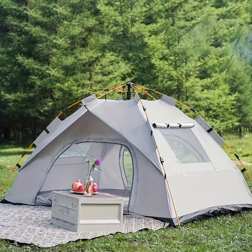 3-Second Instant Pop-Up Camping Tent for 2 Person – Automatic Setup, Fiberglass Poles, Oxford Cloth, All-Season Waterproof, Double Door – for Hiking, Travel, Beach & Backpacking