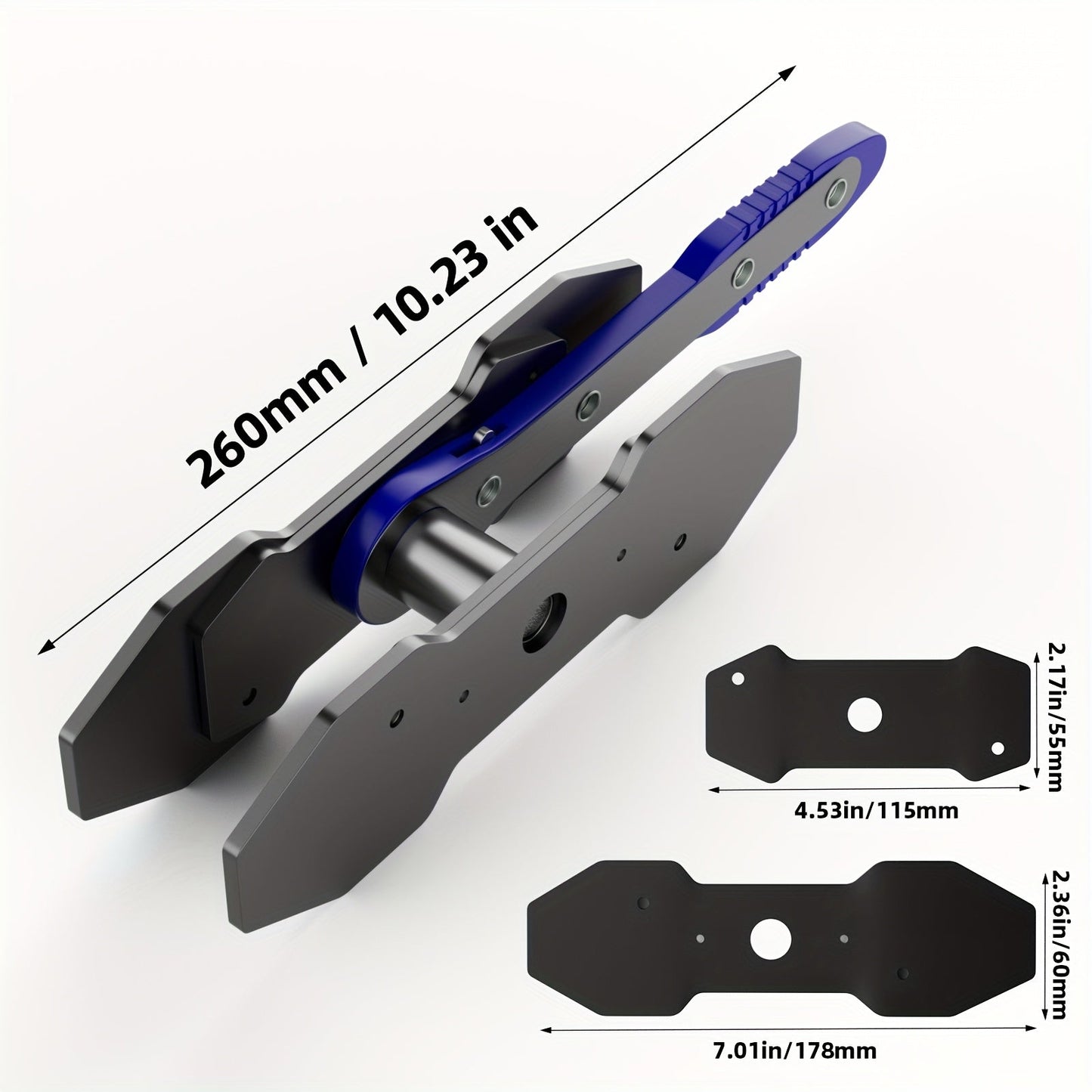 Brake Caliper Press Tool with 360° Swing Ratchet – Piston Spreader Pad & Hand Wrench Expander for Single, Twin & Quad Piston Disc Brake Calipers, Alloy Steel, Universal Fit for Cars & Trucks