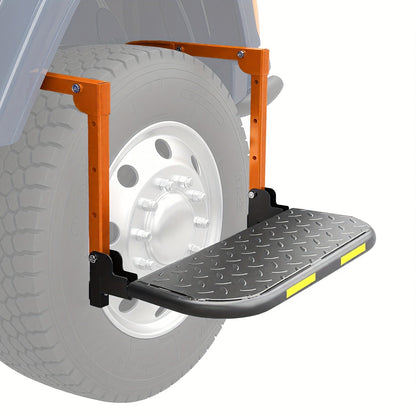 Foldable Tire Steps Anti-Slip for Truck SUV Trailer – Adjustable Height, 300/500/650 LB Load Capacity, Fits Tires Up to 13.5" Wide, Portable Tire Step Stool