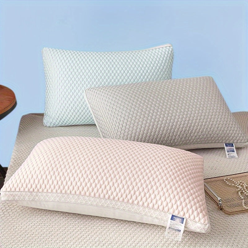 Cooling Bed Pillows Set of 2 | Soft Hotel-Grade Sleep Pillow | Neck Support for Side Back Stomach Sleepers | Cozy Breathable Pillow for Home Bedroom Dorm | Blue Pink Gray Indigo
