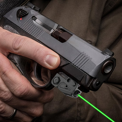 USB-C Rechargeable Laser Sight for Picatinny Rail – Green & Red Laser Dot Sight with Tactical Flashlight Combo, Vibration-Resistant, Quick Adjust, for Handguns Rifles Hunting Competition