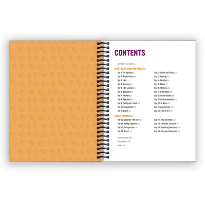 American Sign Language for Beginners Spiral Bound Book - Learn ASL Signing Essentials in 30 Days with Photos, Vocabulary & Deaf Culture Guide