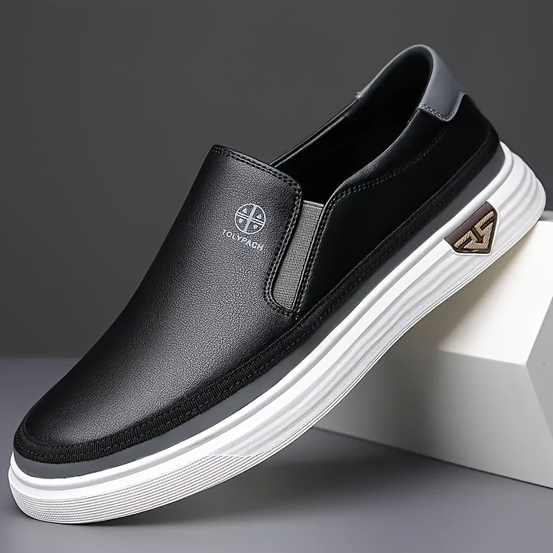 Slip-On Loafers for Men & Women – Non-Slip PVC Sole, Soft Synthetic Upper, Round Toe, White Brown Gold, Unisex Casual Comfort Shoes for Daily Wear, Vacation & Year-Round Use | Velora