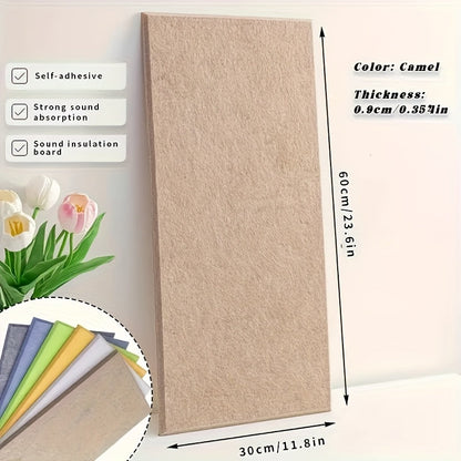 Acoustic Foam Panels 6 Pack 12x24x0.4 Inch Self-Adhesive Soundproof Wall Tiles – High-Density Sound Absorbing Panels for Home Studio, Office, Bedroom & Recording Room – 9 Colors – Velora