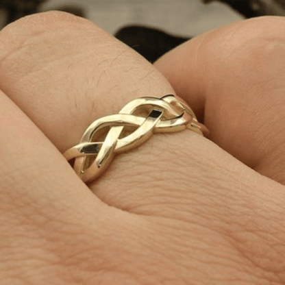 18K Gold Plated Copper Woven Hollow Ring for Women – Minimalist Stackable Band, Sizes 5-13, Luxurious Texture for Weddings, Anniversaries, Parties & Everyday Wear, No Gemstone