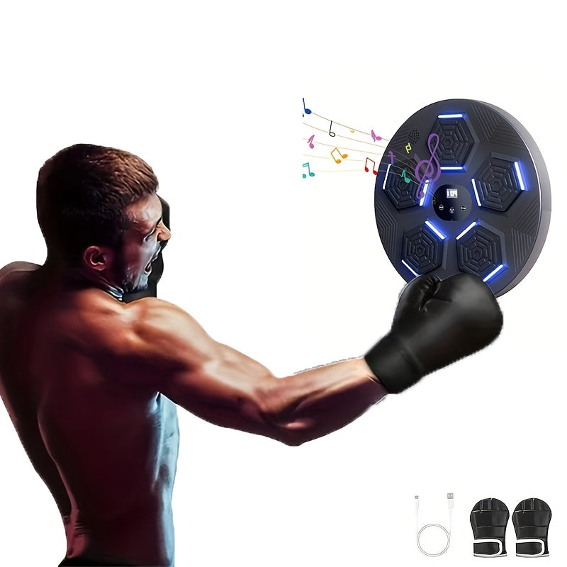 Wall Mounted Musical Boxing Machine with LED & Music, Home Gym Punch Training Target Equipment for Boxing Exercise & Stress Relief, Ordinary, Upgrade & Premium Models - Fun Indoor Sports Fitness