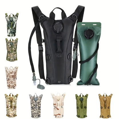 Hydration Backpack with 101oz Water Bladder Tactical Lightweight Pack for Hiking Biking Running Climbing – Adjustable Straps Large Capacity Black Green
