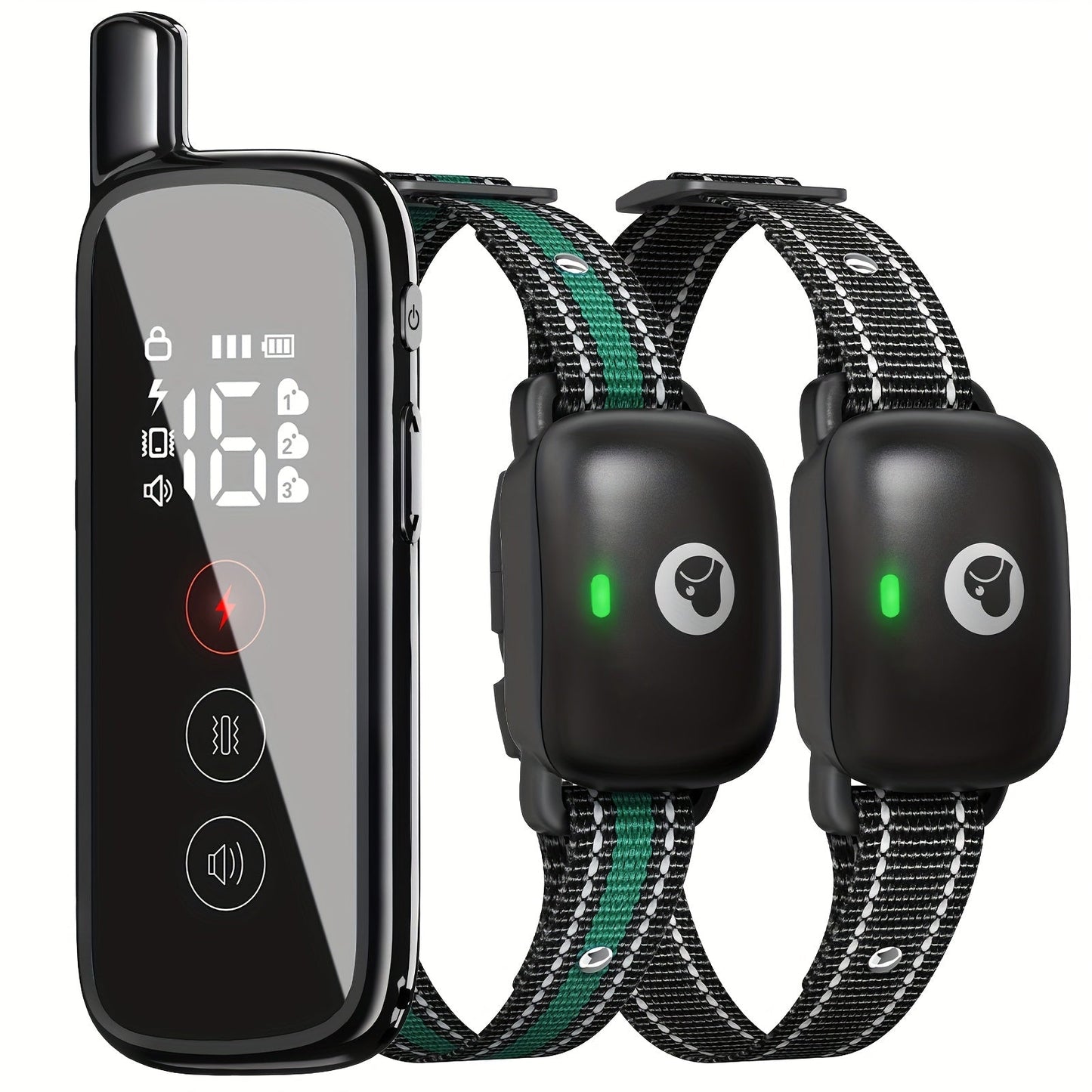 Dog Training Collar with Remote IP68 Waterproof – Rechargeable E-Collar for Small Medium Large Dogs, 3 Modes Beep Vibration Shock, 1640ft Range