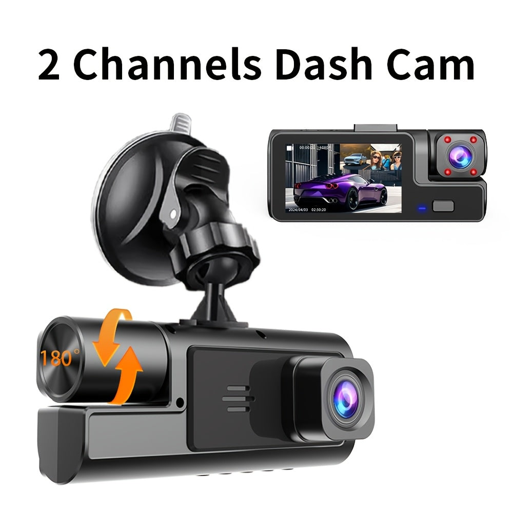 Dash Cam Front and Rear 1080P FHD Dual Lens Car DVR Camera – Infrared Night Vision, 170° Wide Angle, Loop Recording, G-Sensor, Dashboard Video Recorder for Cars, Perfect Christmas Gift