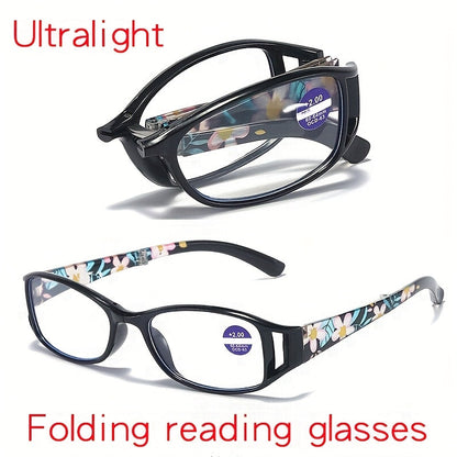 3-Pack Folding Reading Glasses Unisex Mixed Colors 1.0x–4.0x Magnification Compact Portable Elegant Business Style Readers Gift