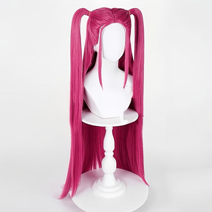 Anime K-Pop Idol Cosplay Wig Pink Purple Black No Sew No Glue Group Costume for Halloween Parties Fan Gatherings Cosplay Events Dance Pose Design 12-30 Inch