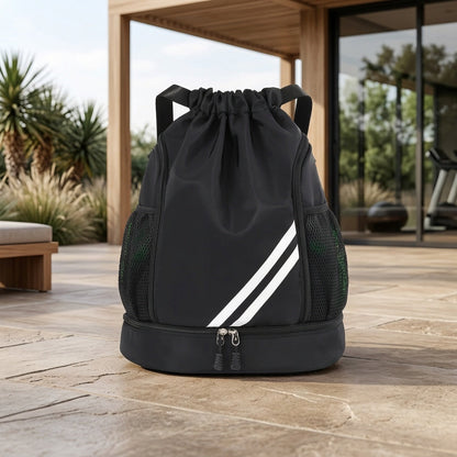Lightweight Sports Drawstring Backpack for Men & Women | Gym Bag for Basketball Yoga Fitness | Spacious Polyester Shoulder Bag with Drawstring Closure & Inner Pouch | 6 Colors