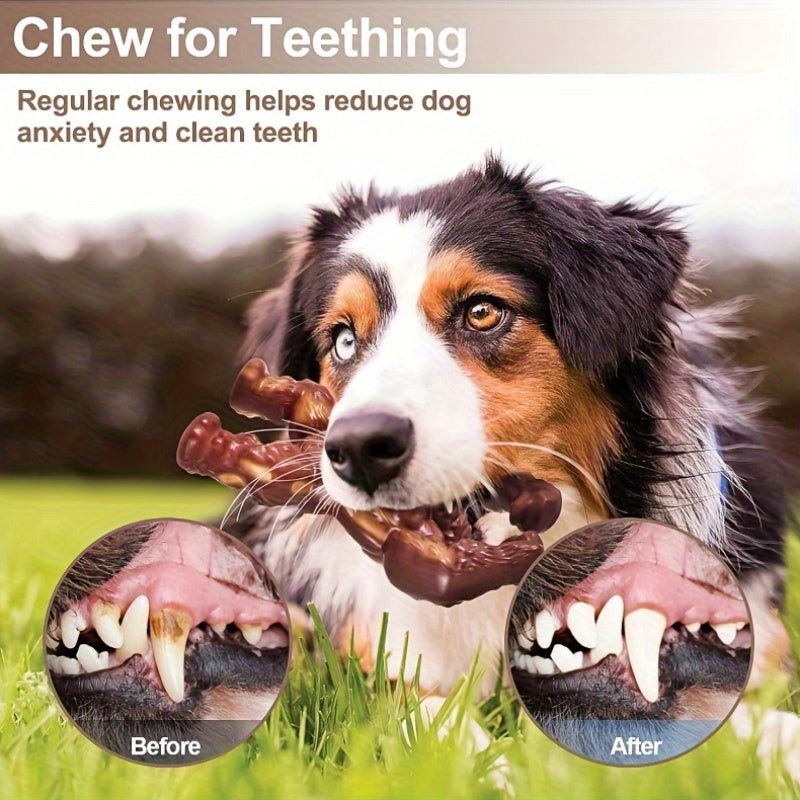 KYLINSURE Unbreakable Dog Chew Toy for Medium Large Dogs – Beef Flavor Durable Rubber Chew Stick for Aggressive Chewers, Teething & Dental Health
