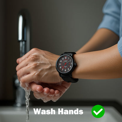 Nurse Watch Waterproof Luminous Easy-Read Dial 24-Hour Second Hand Colorful Silicone Band – Professional Fob Watch for Nurses Nursing Students Doctors Healthcare Workers Unisex 6 Colors
