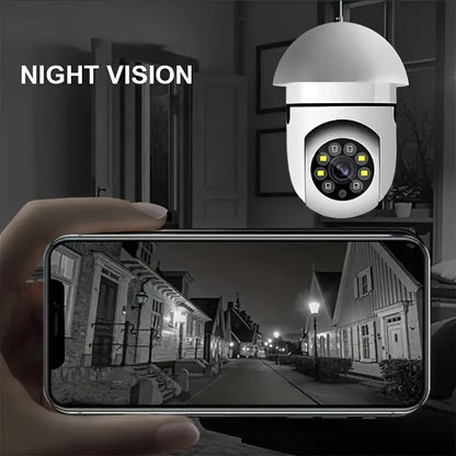 4-Pack WiFi Bulb Security Camera 1080P HD – 360° AI Motion Tracking, Smart PTZ, PIR Night Vision, Dual Band 2.4G/5G WiFi, App Control, Wall Mount – Indoor Home Surveillance Camera System
