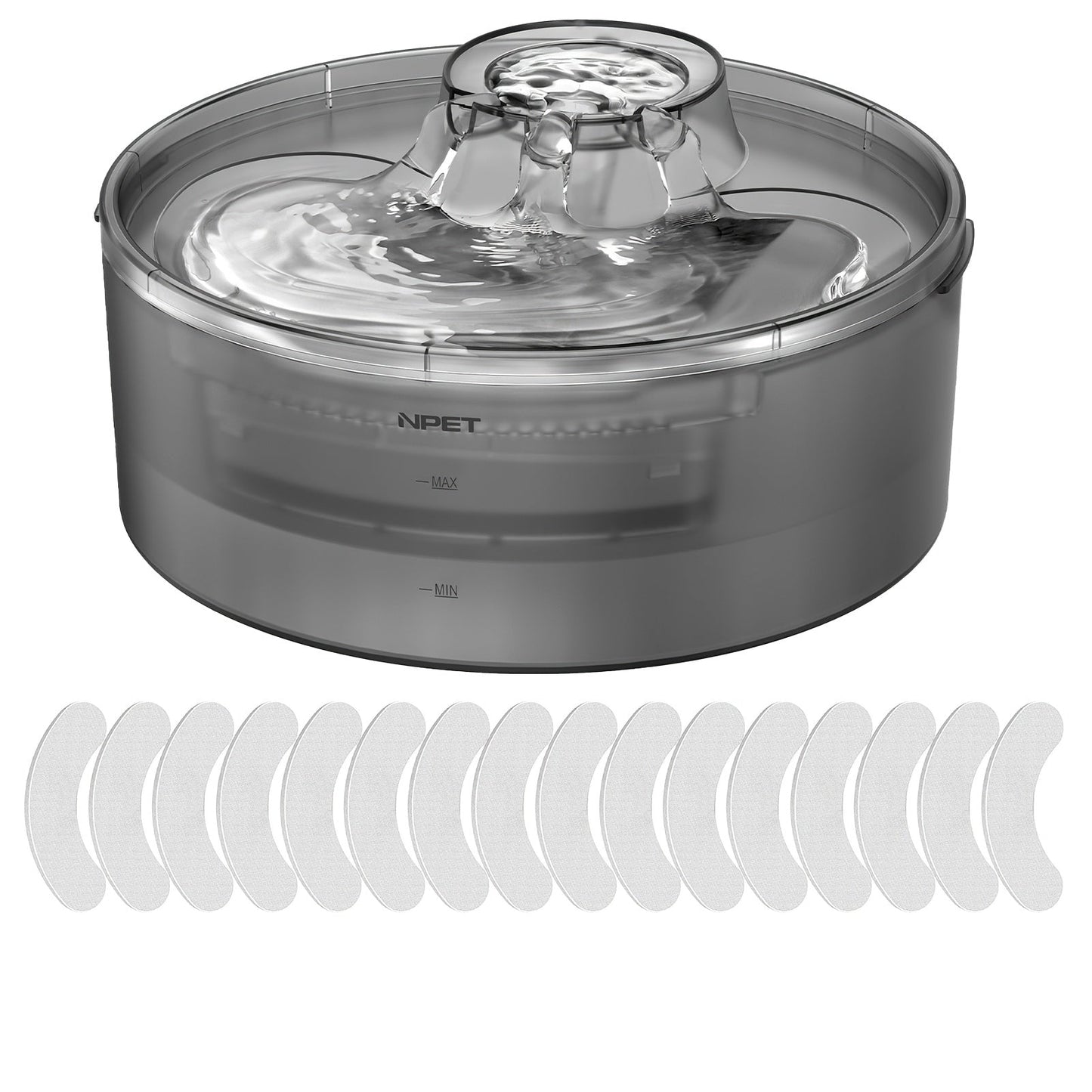 Automatic Dog Water Fountain 1.3 Gallon Large Capacity Pet Water Dispenser with Splatter Guard Cleaning Kit Low Voltage USB for Dogs Cats Multiple Pets