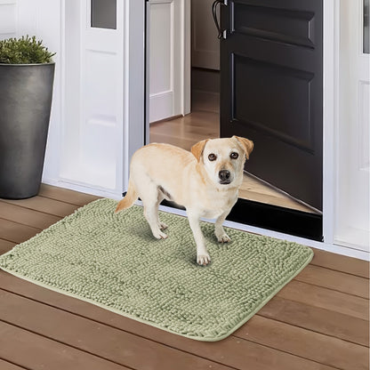 Dog Door Mat for Muddy Paws 2-Pack – Absorbent Non-Slip Washable Microfiber Mud Mat, Quick Dry Entry Indoor Floor Mat for Dogs, Machine Washable, Available in 24x17 & 32x20 inch, 3 Colors