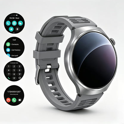 Round Smartwatch 2.01 Inch Extra Large Screen Wireless Calling 100+ Sports Modes Sleep Monitor Games Weather Calculator Pedometer Fitness Tracker Watch for Men Women iPhone Android