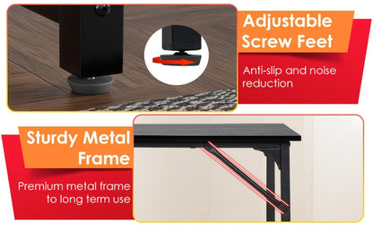 Computer Desk 32/39/47 Inch – Modern Writing & Gaming Desk with Sturdy Metal Frame, Home Office Study Workstation for PC, Laptop & Monitor Setup, 3 Size Options