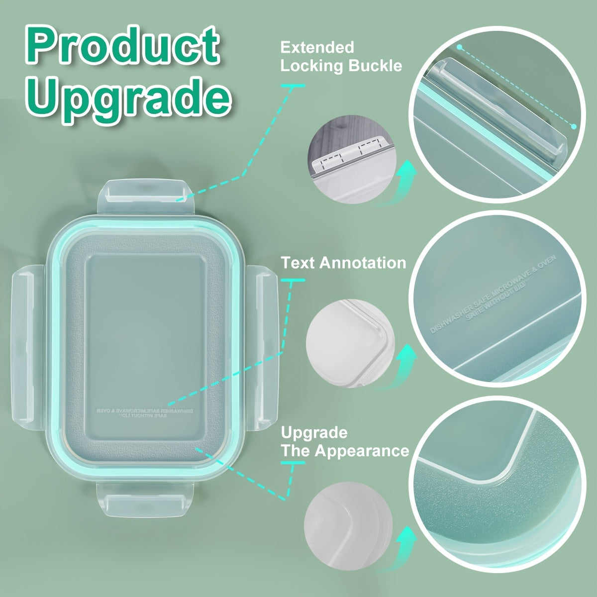 Glass Food Storage Containers with Lids 16-Piece Set (8 Containers + 8 Lids), Airtight Meal Prep Containers Microwave Oven Freezer Safe, Lunch Boxes for Salads Fruits Vegetables Sandwiches Leftovers