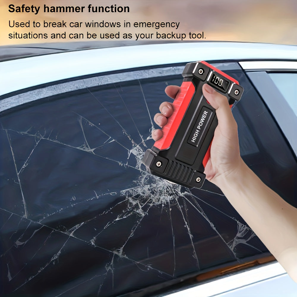 Portable Car Jump Starter Power Pack 1600A–3000A 12V Battery Booster – Compact Emergency Start for Gas & Diesel Engines with USB Charge Ports & LED Flashlight
