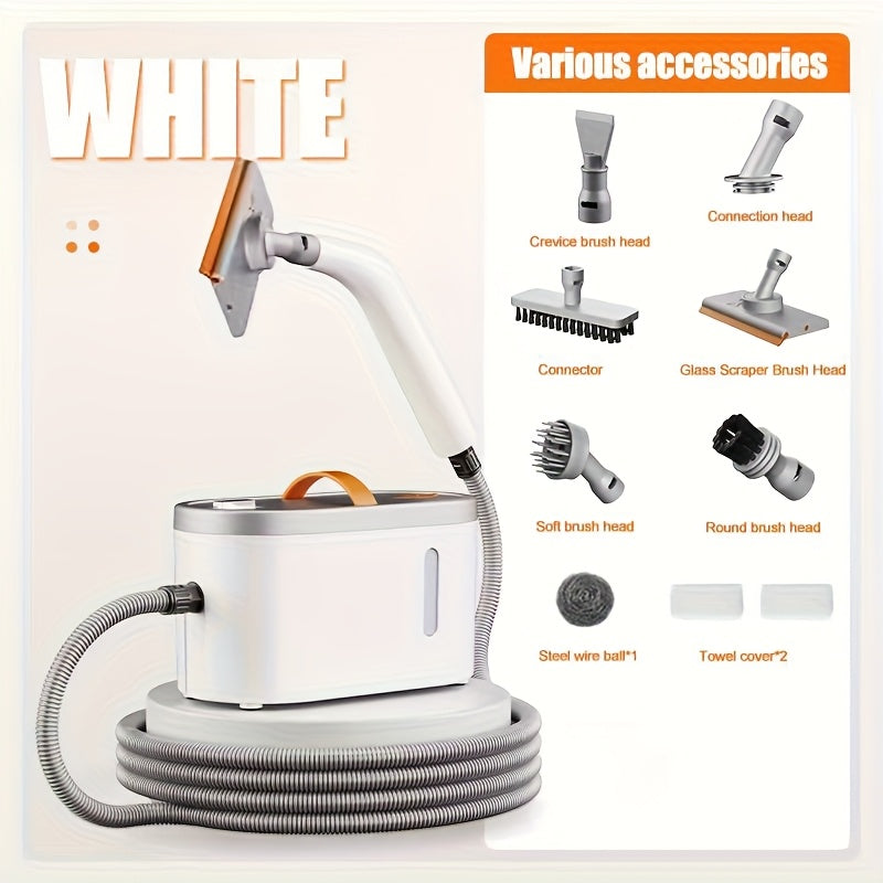 Handheld Steam Cleaner 4.4Bar High-Power Fast Heating 6 Multifunctional Heads 47oz Large Tank Dual Safety for Kitchen Sofa Floor Bathroom Car Refrigerator Air Conditioner