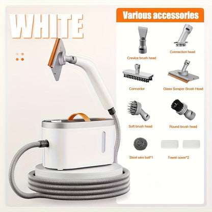 Handheld Steam Cleaner 4.4Bar High-Power Fast Heating 6 Multifunctional Heads 47oz Large Tank Dual Safety for Kitchen Sofa Floor Bathroom Car Refrigerator Air Conditioner