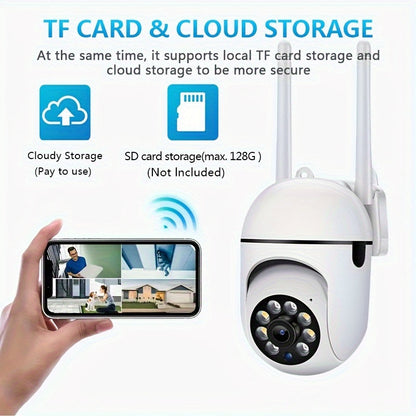 WiFi Security Camera 2-Pack 3MP Full HD - Night Vision, 2-Way Audio, Motion Detection & Real-Time Alerts, IP54 Waterproof Indoor Outdoor Surveillance Camera with App Remote Access & USB