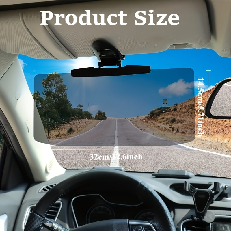 Car Sun Visor Extender UV400 Polarized Anti-Glare Shield Adjustable Clip-On Sun Blocker Universal Fit for Safe Comfortable Driving Day and Night