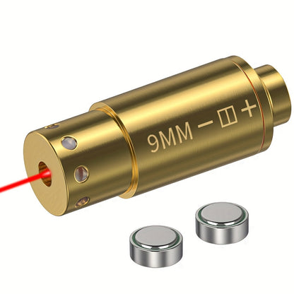 Laser Bore Sight Multi-Caliber Kit for 9mm 45ACP 223REM 308WIN 380ACP 38SPL 12GA – High-Precision Red Laser Boresighter for Rifles & Pistols, Easy Install, Includes 2 Battery Sets