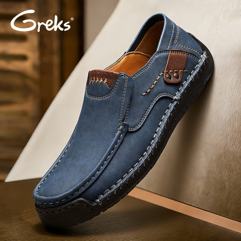 Men's Handstitched Driving Loafers Slip-On Shoes Lightweight Breathable – Casual Moccasin Boat Shoes for Business Casual, Travel, Walking & Outdoor, Sizes US 4–12.5