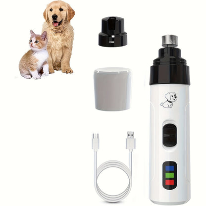 Electric Dog Nail Grinder Quiet Painless USB Rechargeable LED Screen Pet Grooming Tool