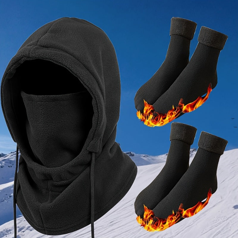Winter Balaclava Full Face Mask for Men & Women – Windproof Cold-Proof Thermal Ski Cycling Outdoor Headgear, Neck & Shoulder Coverage