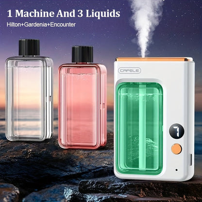 Aroma Diffuser with Essential Oils Set Large Capacity 7-Level Mist USB Powered Auto Shut-Off Bedroom Humidifier Home Aromatherapy Diffuser with Encounter Shangri-La Gardenia Hilton Ocean Scents