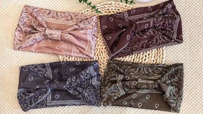 8pcs Wide African Turban Headbands for Women – Boho Paisley Anti-Slip Elastic Headwraps for Sports, Yoga, Running & Daily Wear, Moisture-Wicking Hair Accessories Set