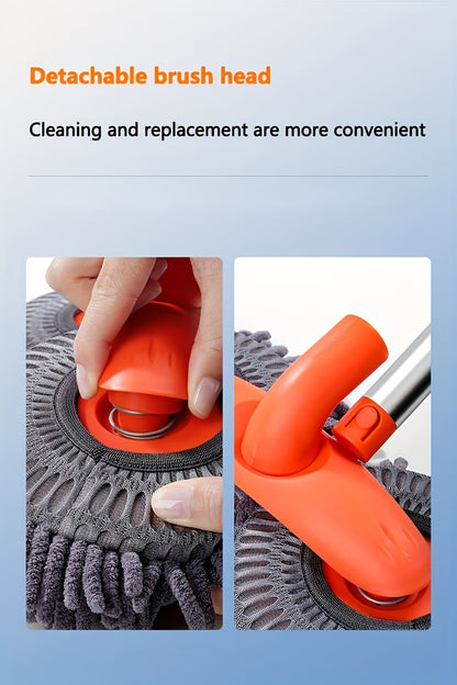 Adjustable Microfiber Car Cleaning Mop & Brush Set – Extendable Handle Wash Mop for Cars & Trucks, Soft Microfiber Brush for Scratch-Free Exterior Cleaning, Flawless Shine Every Time