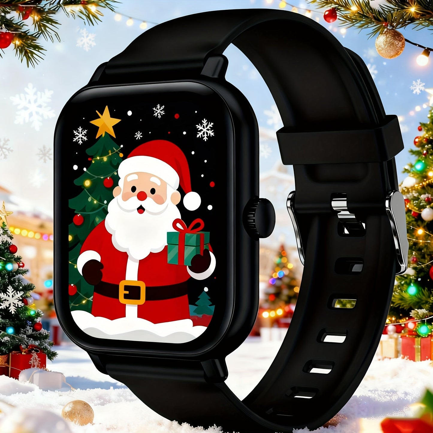 Large Screen Smart Watch HD Voice Call Fitness Tracker Unisex Compatible iPhone Android Multiple Sports Modes Heart Rate Monitor Message Reminder Outdoor Sports Daily Wear Holiday Gift