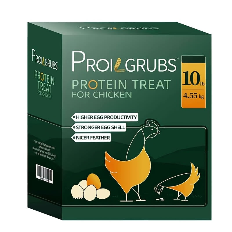 PROILGRUBS Dried Black Soldier Fly Larvae Chicken Treats – Non-GMO High-Protein Egg & Flock Builder, Stronger Eggshells & Feather Growth for Layers Broilers Chicks, 5 to 33 LB Bulk Bags