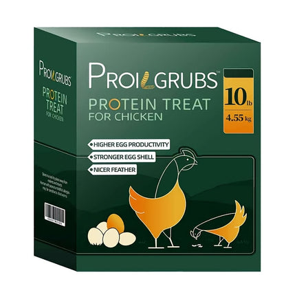 PROILGRUBS Dried Black Soldier Fly Larvae Chicken Treats – Non-GMO High-Protein Egg & Flock Builder, Stronger Eggshells & Feather Growth for Layers Broilers Chicks, 5 to 33 LB Bulk Bags