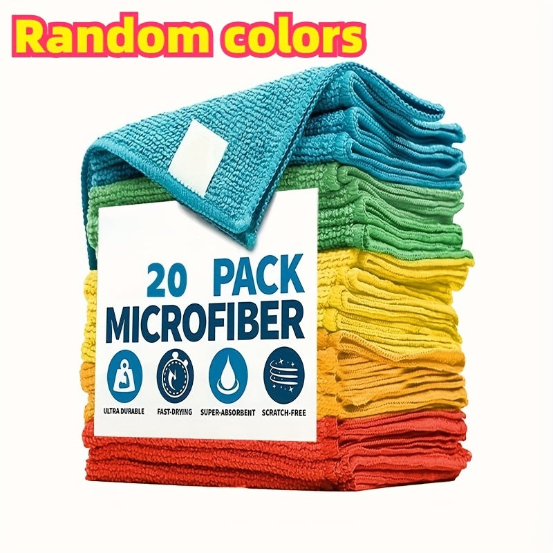 Microfiber Cleaning Cloths 10/20/40-Pack – Ultra-Fine Fiber Towels for Car Detailing, Dust Removal & Home Cleaning, Absorbent Multifunctional Cloths for Cars, RVs & House