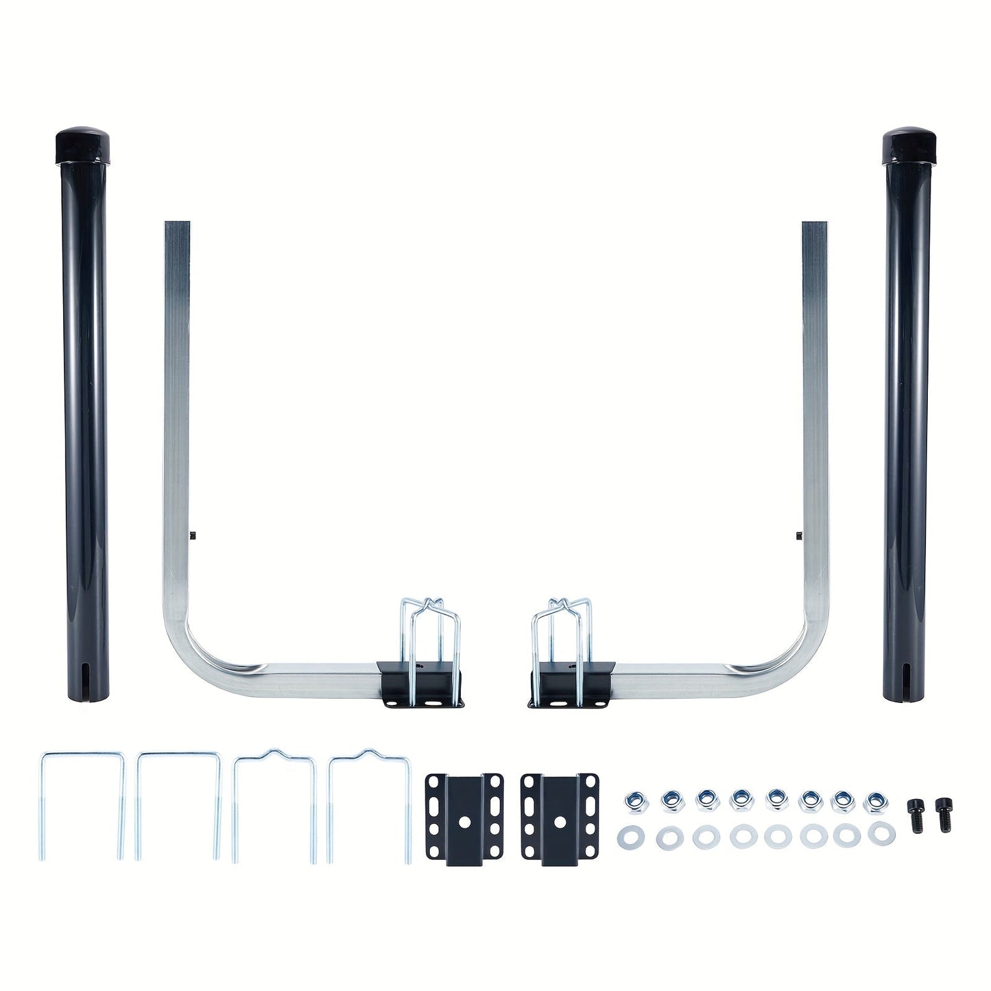 Adjustable Boat Trailer Guide Poles 31"-60" L-Shaped Galvanized Stainless Steel with Black PVC Pipes - Trailer Guide Ons for Ski Boat, Fishing Boat & Sailboat Trailer